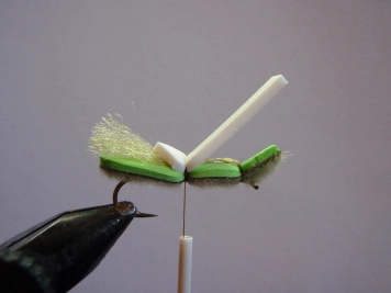 Step 10 - tie in foam Step 10 - tie in foam